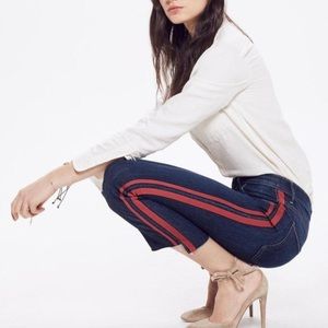 Mother Insider Crop Step Fray in Speed Racer Jeans